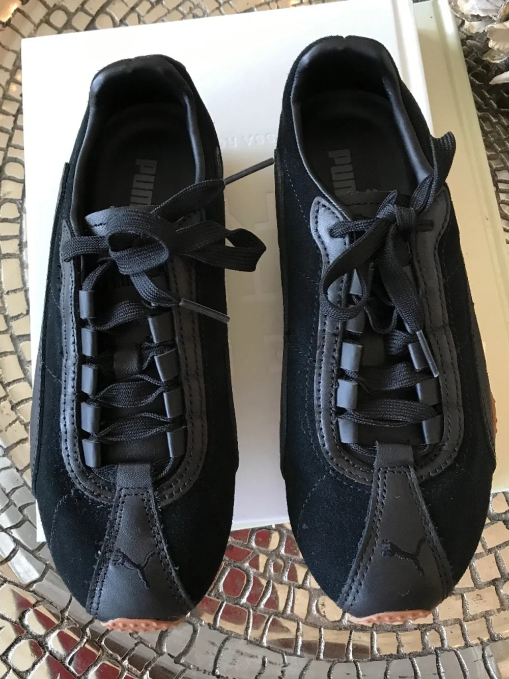 PUMA H-STREET PREMIUM BLACK-SHADOW GRAY-GUM LOW PROFILE Y2K RETRO SNEAKERS NWOT